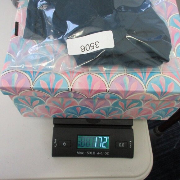 Club Monaco Short Sleeve Mock Neck Blouse Women S Blue Viscose Blend Boxy 172 - Picture 8 of 8